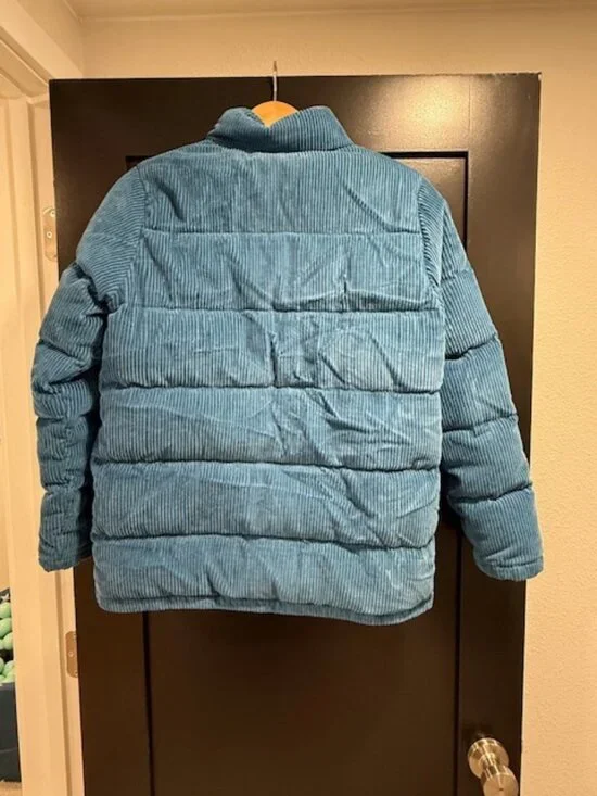Women's Patagonia Corduroy Cord Fjord Puffer Jacket - Blue - Picture 2 of 4